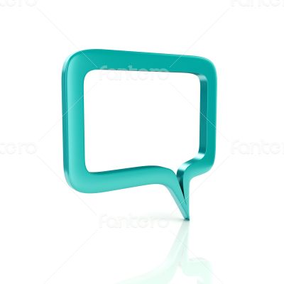 3d glossy and shinny speech bubble render