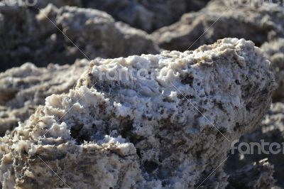 Salty rock at the Deat Valley