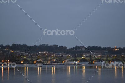 Charlles bridge at night