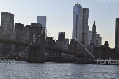Brooklyn bridge from the East River