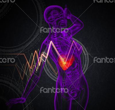 3d render medical illustration of the liver
