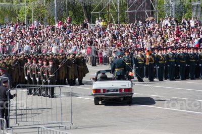 Russian ceremony of the opening military parade