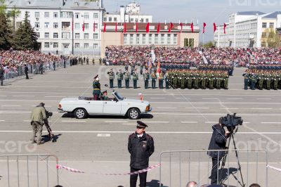 Russian ceremony of the opening military parade