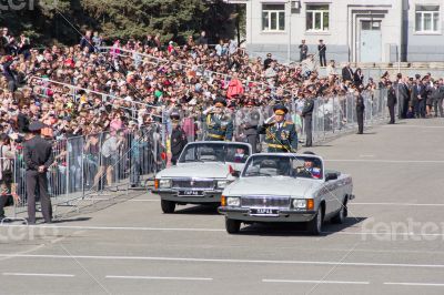 Russian ceremony of the opening military parade