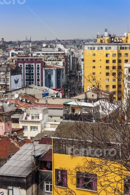 Istanbul, Turkey. A view of houses on the bank of the Bosphorus