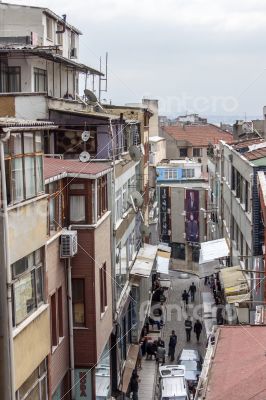 Istanbul, Turkey. A view of houses on the bank of the Bosphorus