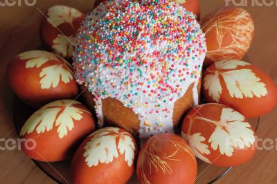 Easter eggs and pie Easter eggs and pie