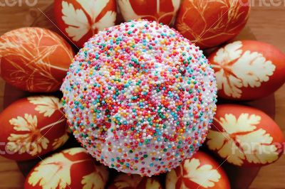 Easter eggs and pie Easter eggs and pie