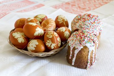 Easter eggs and pie Easter eggs and pie