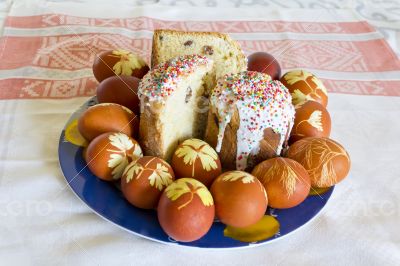 Easter eggs and pie Easter eggs and pie