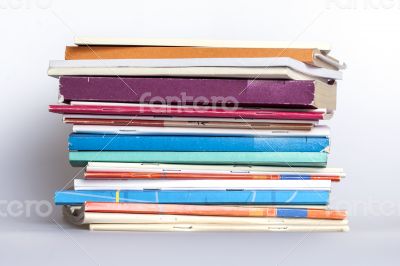 Pile of vintage paper books