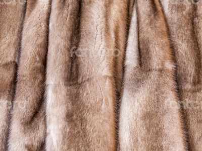 Product from from natural fur of a mink