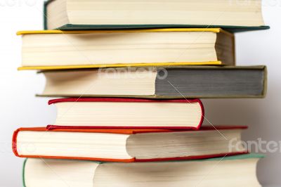 Pile of vintage paper books