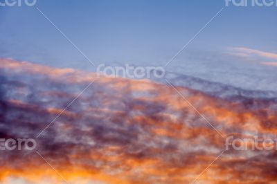 Heavenly landscape at sunset sun