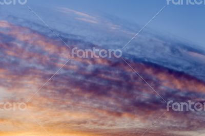 Heavenly landscape at sunset sun