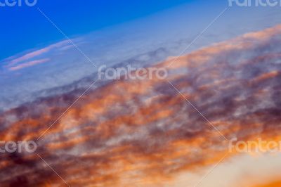 Heavenly landscape at sunset sun