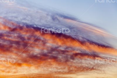 Heavenly landscape at sunset sun