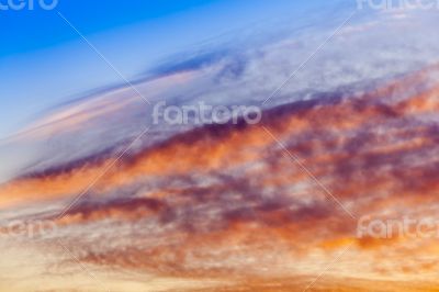 Heavenly landscape at sunset sun