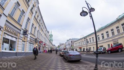 Moscow, Russia. Cityscape by fisheye view