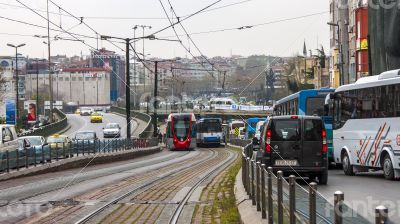Istanbul, Turkey. Urban view in the spring afternoon