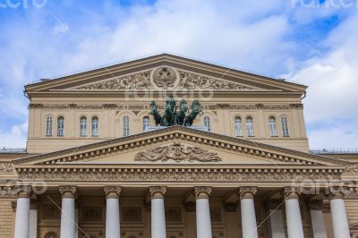 Moscow, pediment of the Bolshoi Theatre