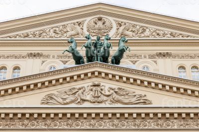 Moscow, pediment of the Bolshoi Theatre