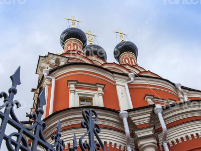 Moscow, architectural details of an Orthodox church