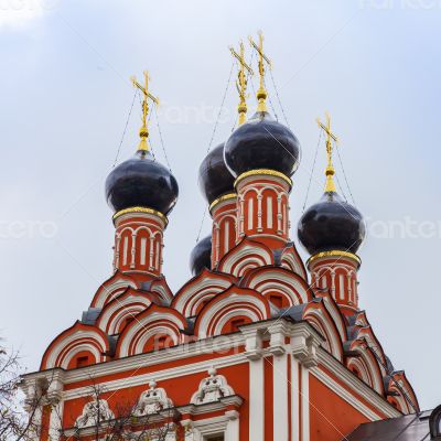 Moscow, Russia. architecture details of an Orthodox church