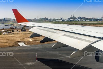 Istanbul, Turkey. A view from the window of the plane