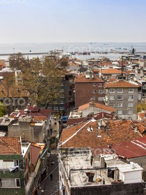 Istanbu. Residentials on the bank of the Bosphorus
