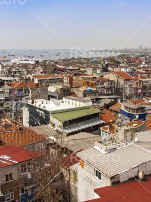 Istanbu. Residentials on the bank of the Bosphorus Istanbu. Residentials on the bank of the Bosphorus