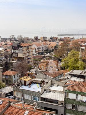 Istanbu. Residentials on the bank of the Bosphorus