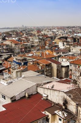 Istanbu. Residentials on the bank of the Bosphorus