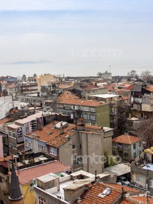 Istanbu. Residentials on the bank of the Bosphorus Istanbu. Residentials on the bank of the Bosphorus
