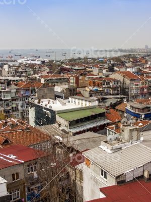 Istanbul, houses on the bank of the Bosphorus