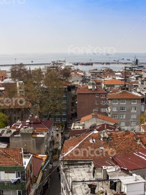 Istanbul, houses on the bank of the Bosphorus Istanbul, houses on the bank of the Bosphorus