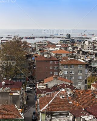 Istanbul, houses on the bank of the Bosphorus
