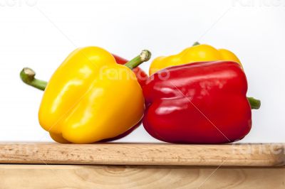 Large paprika of red and yellow color Large paprika of red and yellow color