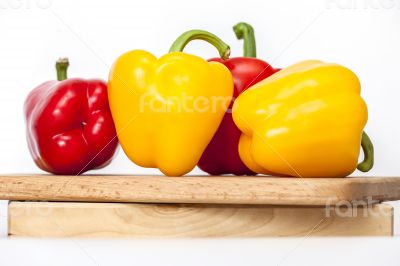 Large paprika of red and yellow color Large paprika of red and yellow color