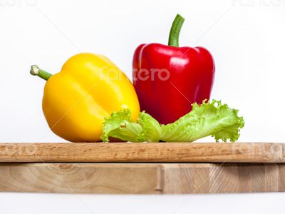 Large paprika of red and yellow color Large paprika of red and yellow color