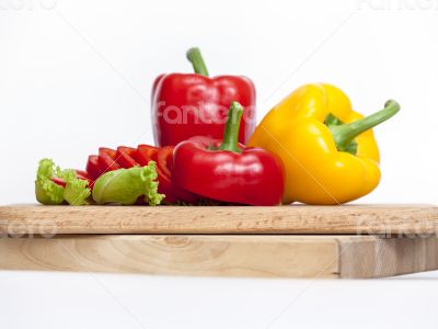 Large paprika of red and yellow color Large paprika of red and yellow color