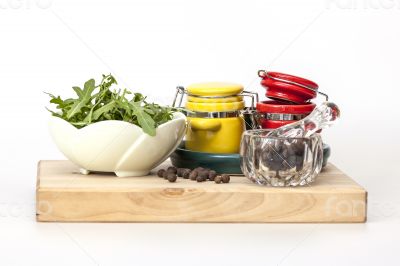 Black pepper and vegetables for salad