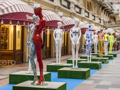 Moscow, GUM historical shop. Exhibition of "Freestyle" Moscow, GUM historical shop. Exhibition of "Freestyle"