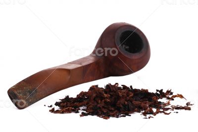 The Tabacco Pipe On The White Background  Unhealthy