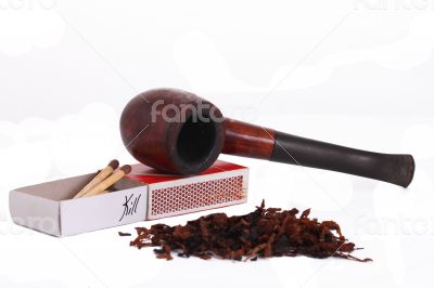The Tabacco Pipe On The White Background  Unhealthy
