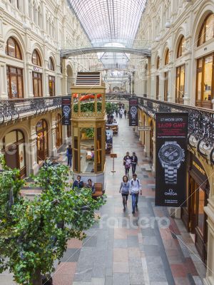 Moscow,  GUM historical shop. Trading floor