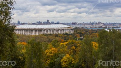 Moscow, Russia. A view of the city from an observation deck.