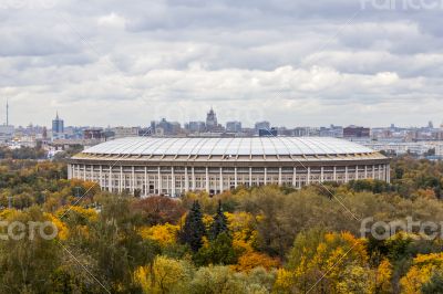 Moscow, Russia. A view of the city from an observation deck.