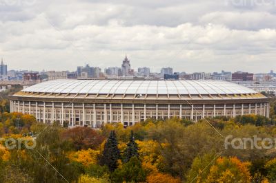 Moscow, Russia. A view of the city from an observation deck.