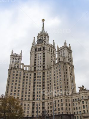 Moscow, Russia. Typical Stalin skyscraper